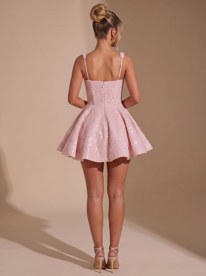 Victoria | Sequin Fit-and-Flare Christmas Party Dress – Bold Style for Women