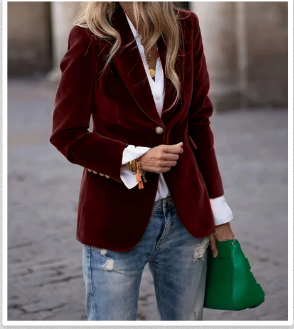 Luna | Blazer in velluto lussuoso e confortevole