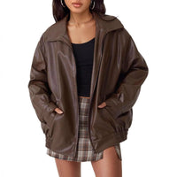 Camila | Giacca oversize da donna in pelle trendy e voluminosa