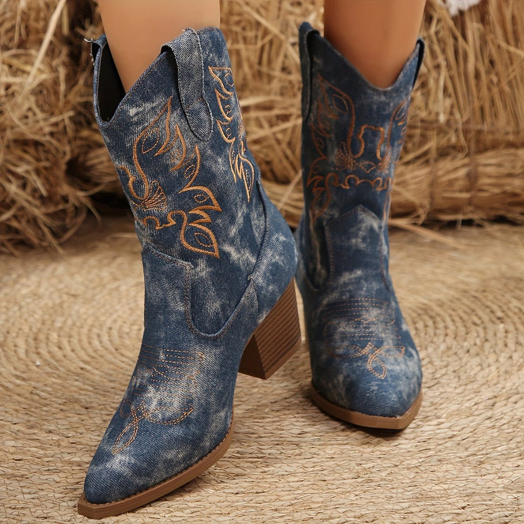 Katharina | Stivali da cowboy alla moda e senza tempo per polpacci larghi