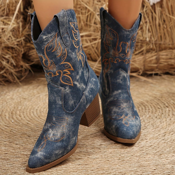 Katharina | Stivali da cowboy alla moda e senza tempo per polpacci larghi