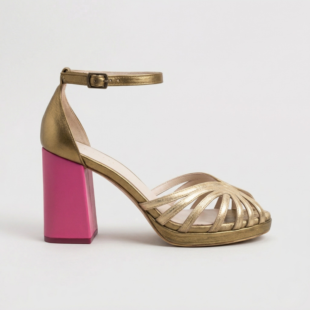 Megan | Block Heel Sandals – Stylish Woven Design for Women