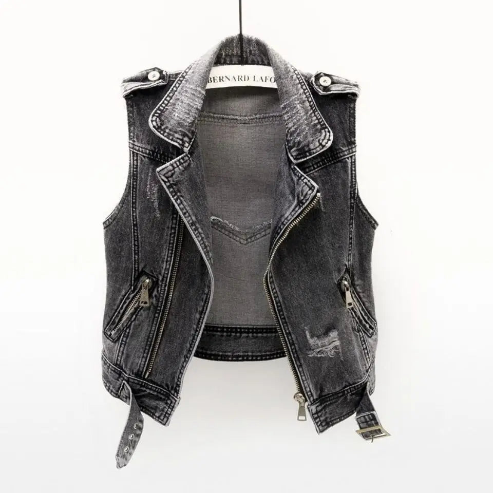 James | Vintage And Stylish Distressed Denim Vest