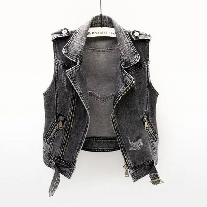 James | Vintage And Stylish Distressed Denim Vest