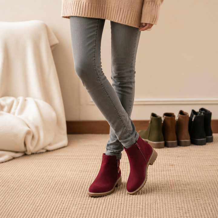 Wearbella | Ankle Boots – Faux Shearling-Lined for Women