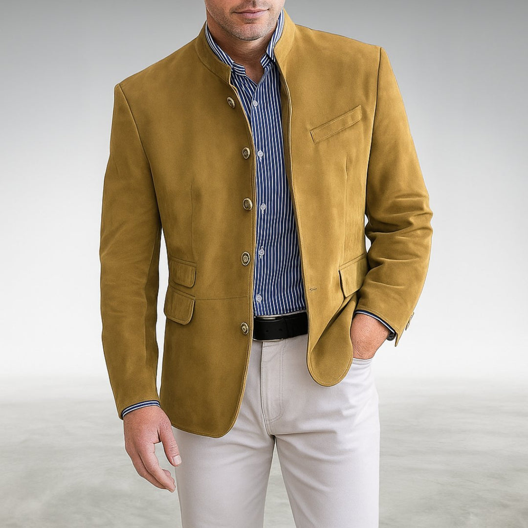 Owen | Mandarin-Collar Blazer Jacket for Men