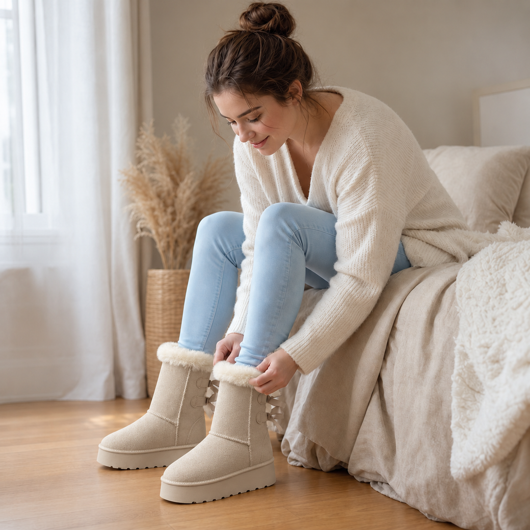 Bowelle | Plush-Lined Platform Winter Boots for Women