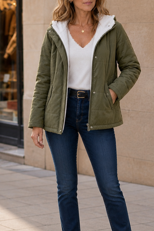 Coldbourne | Thickened Hooded Puffer Jacket – Cozy Winter Style for Women
