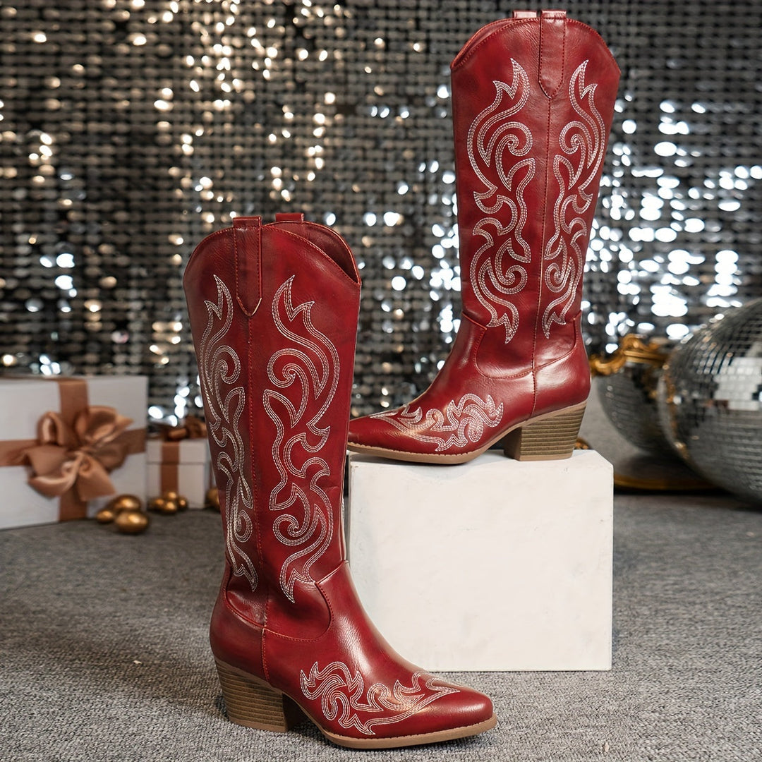 Stella | Elegant and Timeless Wide-Calf Cowboy Boots