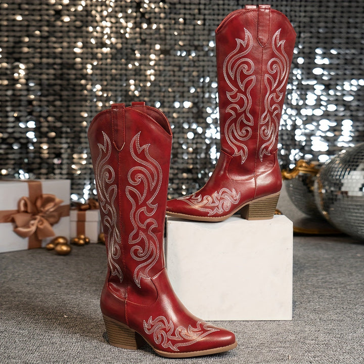 Stella | Elegant and Timeless Wide-Calf Cowboy Boots