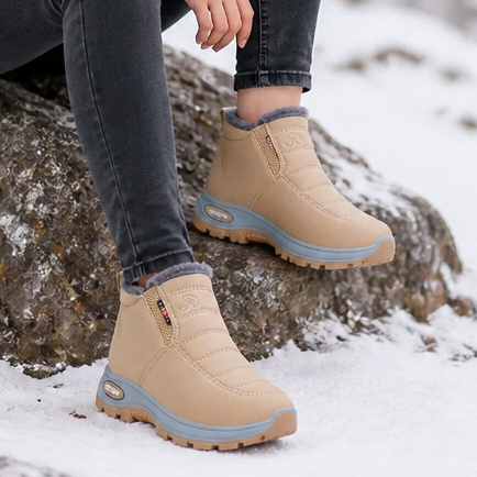 Frostella | Fur-Lined Ankle Boots – Cozy Waterproof Design for Women