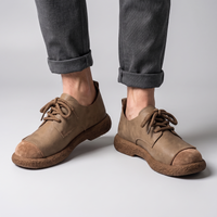 Maxwell | Sneakers in vera pelle e camoscio con suola effetto crêpe e presa sicura
