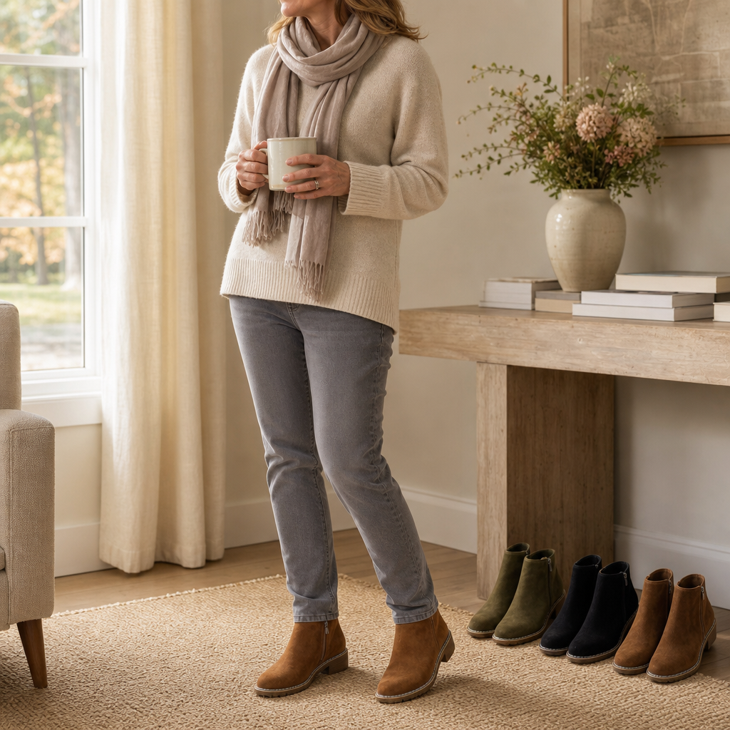 Wearbella | Ankle Boots – Faux Shearling-Lined for Women