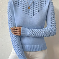 Rosalind | Delicato maglione in maglia con texture pointelle, ideale da indossare a strati
