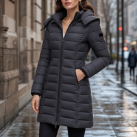 Isabella | Warm And Stylish Mid-Length Hooded Puffer Jacket