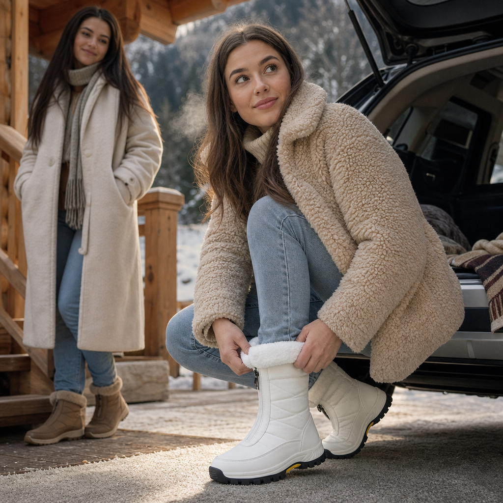 Snowlina | Plush-Lined Snow Boots – Cozy Mid-Calf Style