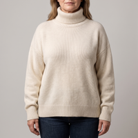 Simone | Oversize-Rollkragenpullover aus Kaschmir-Mischgewebe