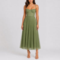 Franziska | Robe midi romantique et élégante en tulle pour mariage d’automne