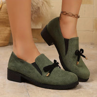 Nicole | Elegante und bequeme Wildlederloafer mit Schleife