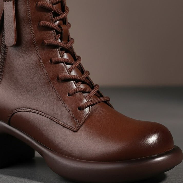Vintara | Vintage Ankle Boots – Fleece Lined Comfort for Women