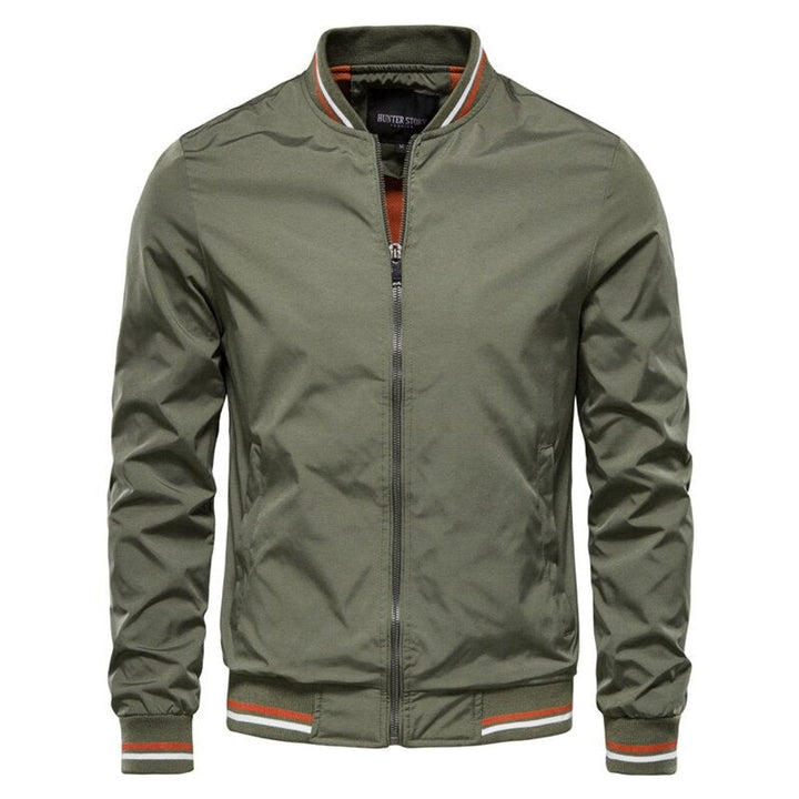Arthur | Casual and Contrast Ribbed Bomber Jacket