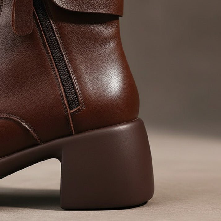 Vintara | Vintage Ankle Boots – Fleece Lined Comfort for Women