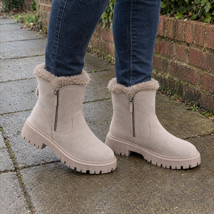 Kendra | Winter Ankle Boots – Cleated Sole Style for Women