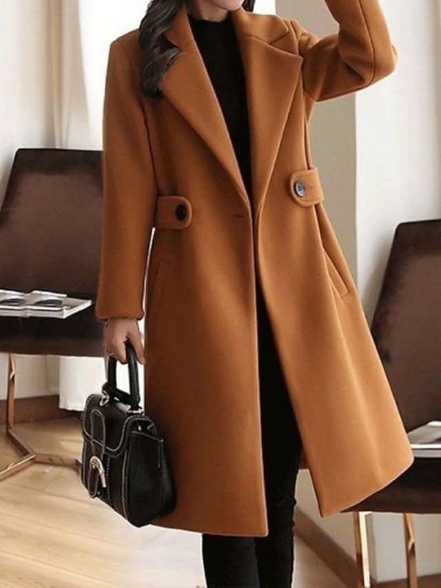 Sienna | Classic Wool Coat – Timeless Elegance for Women