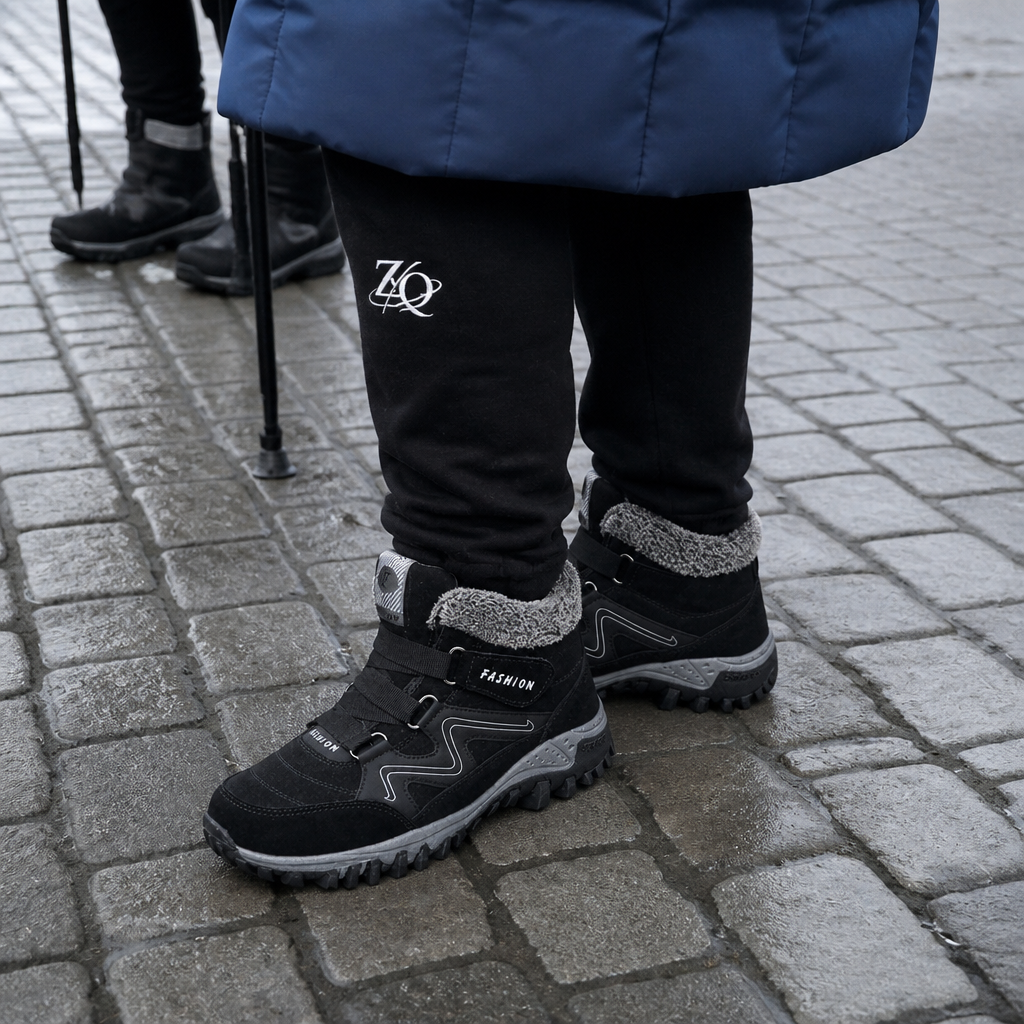 Cozywalk | Non-Slip Ankle Boots – Fleece-Lined Design for Winter