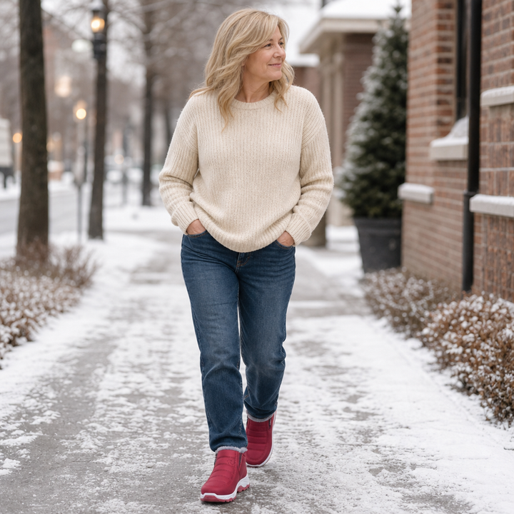 Frostella | Fur-Lined Ankle Boots – Cozy Waterproof Design for Women