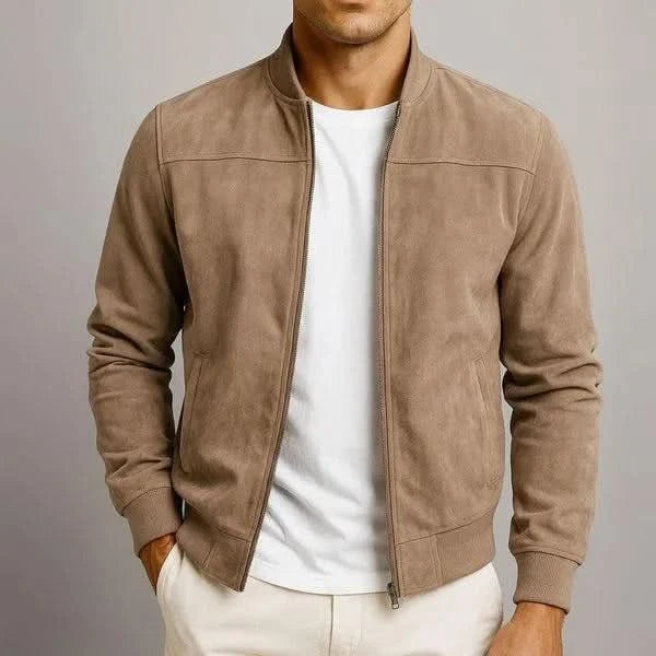 Harrison | Suede Bomber Jacket – Modern Lightweight Style for Men