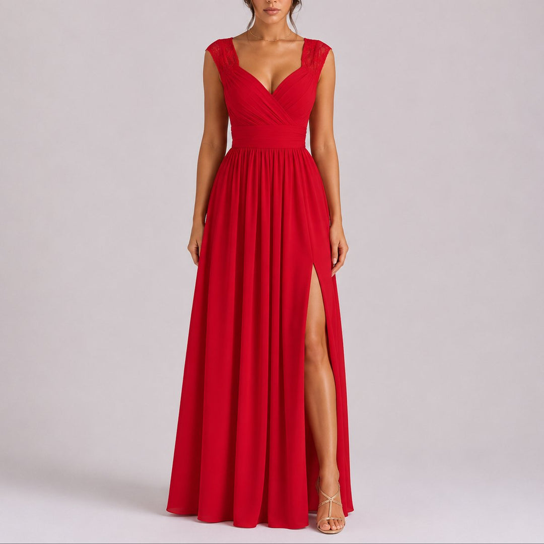 Freya | Anmutiges und romantisches Spitzen-Maxikleid für eine Herbsthochzeit